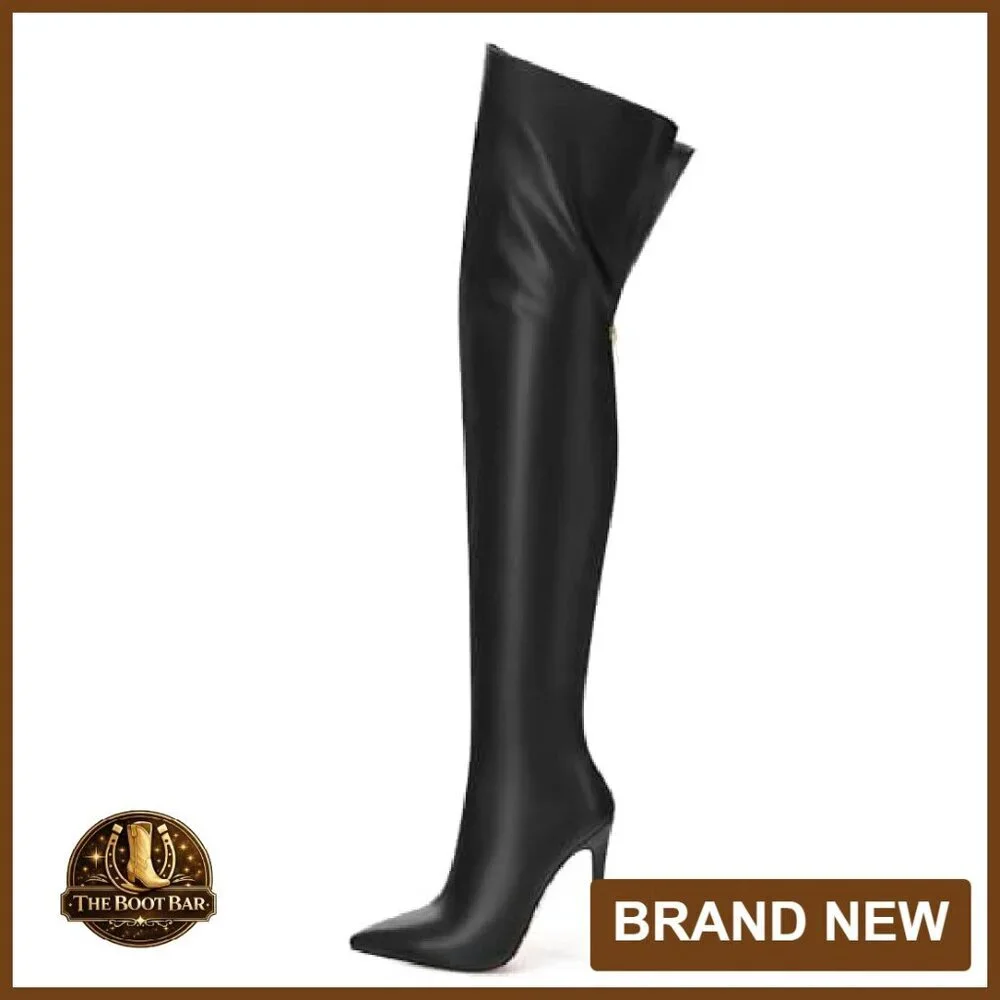 Over The Knee Thigh High Heel Boots Pointed Toe Stiletto Party Club Shoes